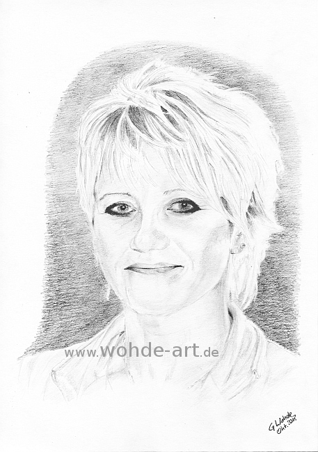 Portrait Frau Bleistiftzeichnung